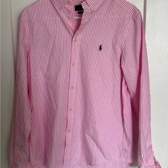 Ralph Lauren Pink Striped Men's Shirt - Picture 2 of 4